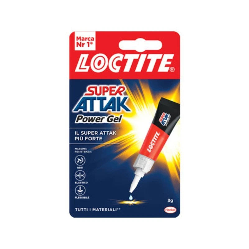 Loctite Super Attak Power Gel Adesivo Istantaneo 3g Confezione 24 Pz