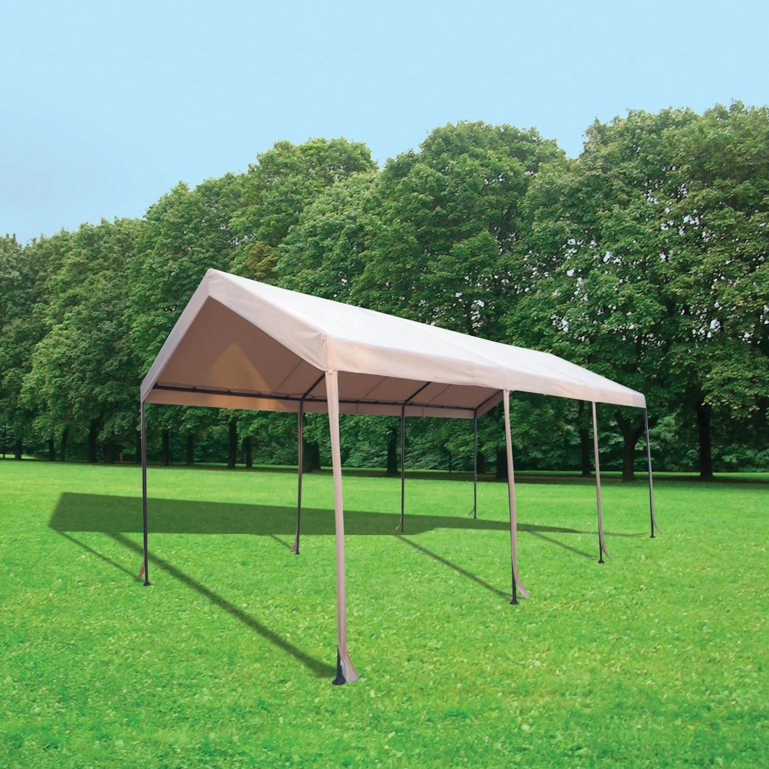 GAZEBO ACCIAIO CAR PORT 3X6M DAMASCO - MARKET PRIME SHOP