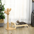 OUT009 Amaca per gatti con tiragraffi design cactus 2 in 1 per interni 88.5x31.5x76.5 cm