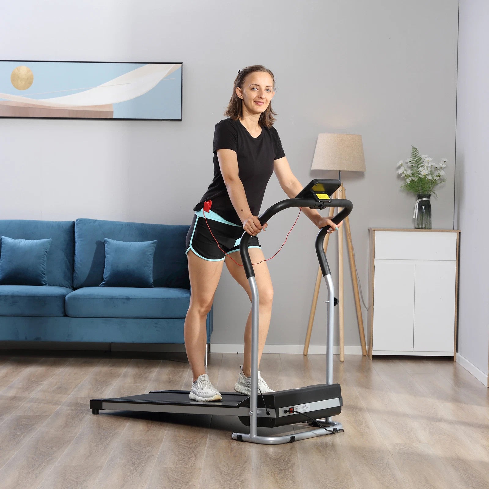Tapis Roulant Elettrico Pieghevole 1.25HP con Schermo LCD – Velocità 1-10 km/h