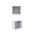 CUBO CONTENITORE COMPONIBILE 35x29x35 CM BIANCO