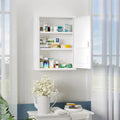 Armadietto Medicinali 3 Ripiani con Serratura e 2 Chiavi Acciaio Bianco 40x15x53,5 cm