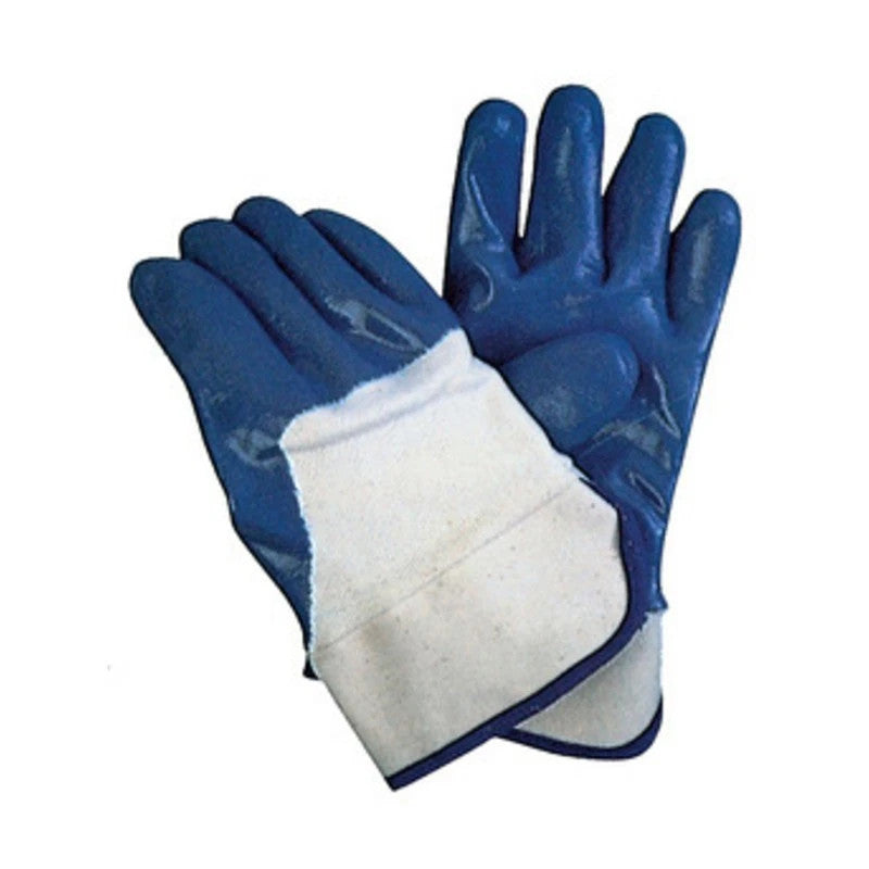 13140 Guanti palmo e dita ricoperti in nitrile blu taglia 10 confezione 12 paia