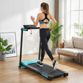 Tapis Roulant Pieghevole 1-10 km/h con Controllo Gestuale e Inclinazione, Azzurro