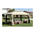 Gazebo da Giardino in Alluminio 3x4 m Riyad Telo Ecru con Air-Vent