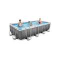 Piscina Rettangolare Bestway Power Steel 488 x 244 x 122 cm con Pompa Sabbia e Accessori – Fuori Terra