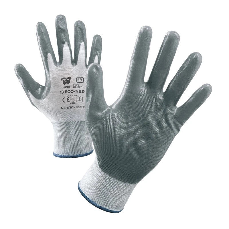 31555 Guanti nylon nitrile nbr 13 eco taglia 10 confezione 12 paia