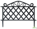 Steccato ABS Nero 47,5x36 Cm Bordura Giardino – Set 8 Pezzi