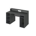 Kit Scrivania PC Antracite 136x67x88 cm - Piano Melaminico con Bordi PVC