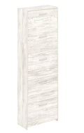 Kit Scarpiera a 5 Ante Doppia Profondità, Dimensioni 58x25x173 cm, Colore Bianco Venato - Modello K083