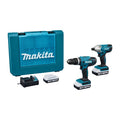 Makita DK18922A01 Kit 18V LXT – Trapano a Percussione HP488D + Avvitatore a Impulsi TD127D, 2 Batterie 2Ah