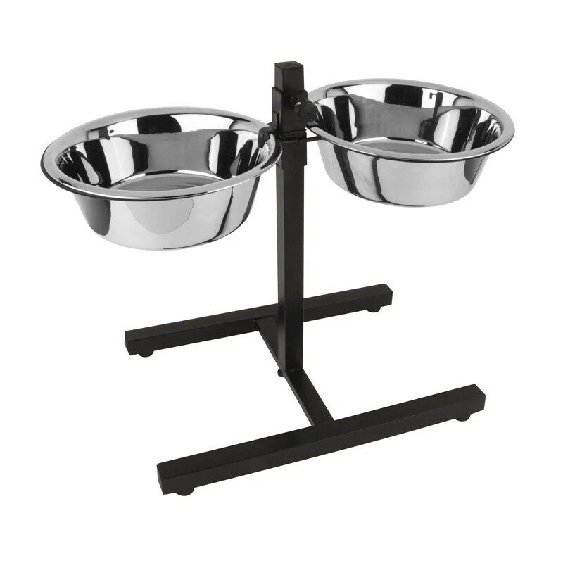 686884 – Ciotola Doppia in Acciaio con Supporto Regolabile Zoov 2500 ml