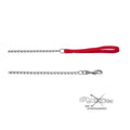 Guinzaglio in Nylon Rosso con Catena 120 cm