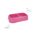 ZOOV Ciotola Doppia Rettangolare Rosa Small 2x350ml