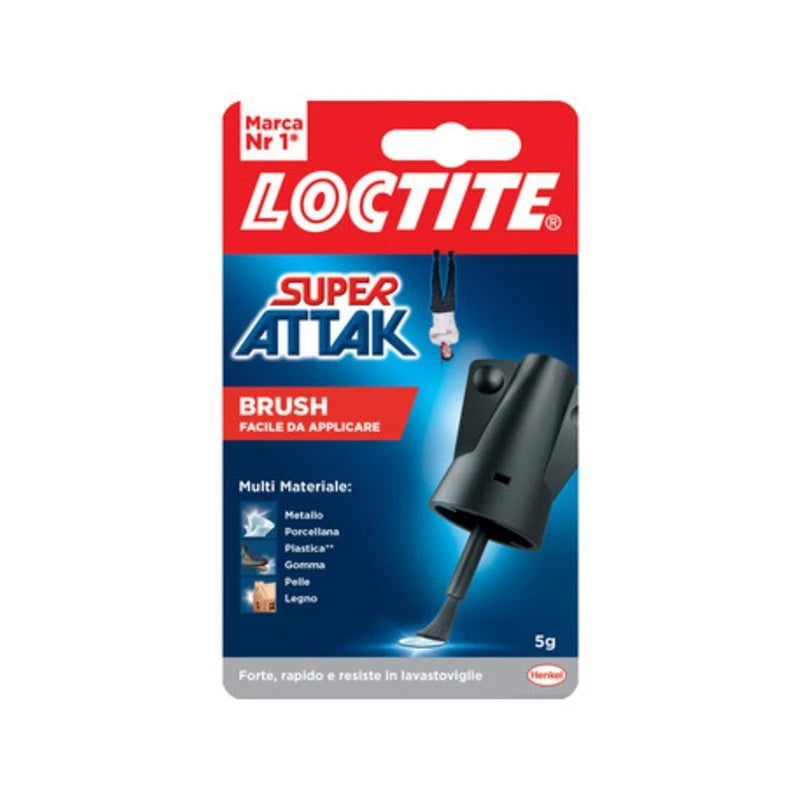 Loctite Super Attak Brush Adesivo Istantaneo con Pennello 5g Confezione 12 Pz