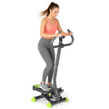 Stepper con Manubrio Pedali Antiscivolo LCD Nero Verde