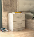 Kit Comodino 2 Cassetti 45x34xH47 cm Bianco Gesso