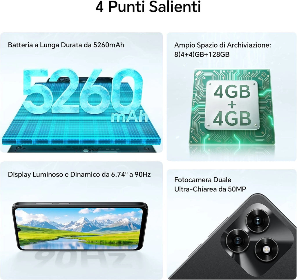 Honor X5c Plus 4+128GB Black Italia