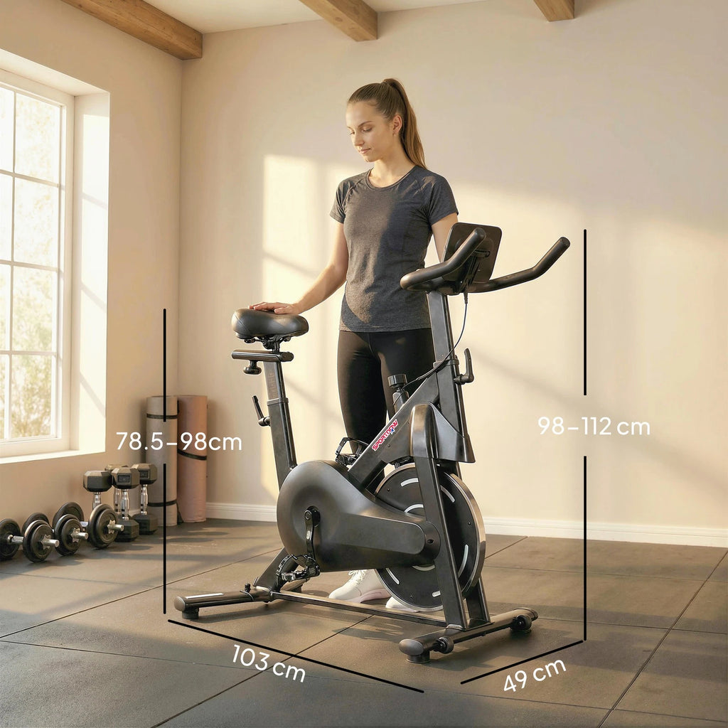 Art.OUT0046 Cyclette Magnetica Regolabile LCD e Supporto Tablet Nero