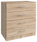 Kit Cassettone 4 Cassetti 70x40xH72 cm Rovere