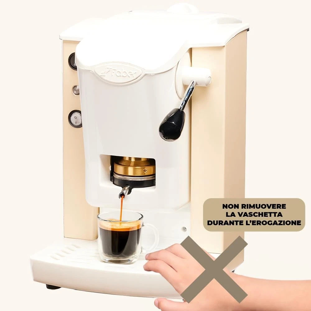 Faber Slot Plast Telaio Bianco Plastiche Sabbia Macchina da Caffè a Cialde