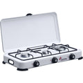 Fornello a Gas 3 Fuochi con Coperchio Camping Multifire 3