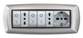 Placca Life Living Plast Alluminio Chiaro 7 Posti