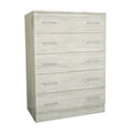 Kit Cassettiera 5 Cassetti 80x45x111 cm Bianco Venato K083