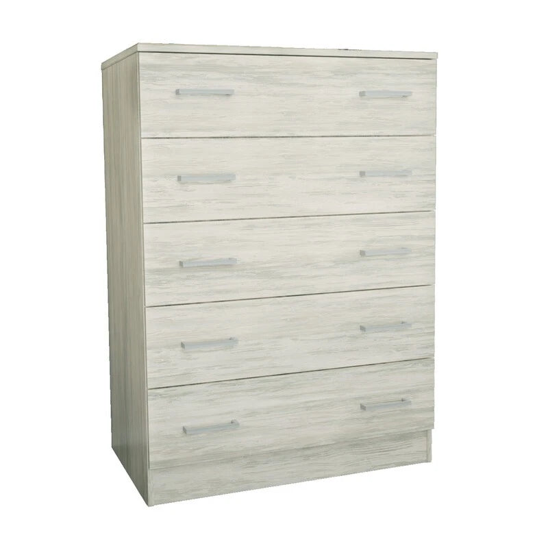 Kit Cassettiera 5 Cassetti 80x45x111 cm Bianco Venato K083