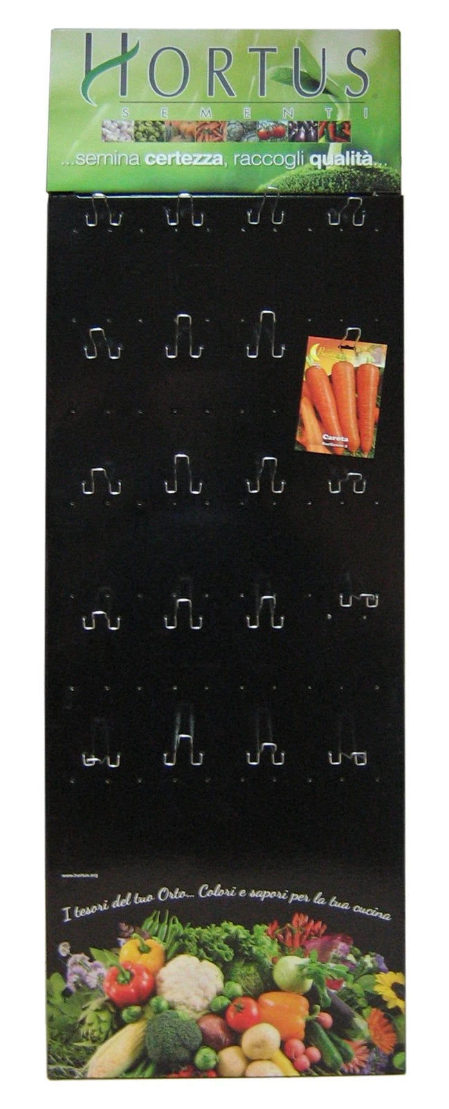Espositore a Pavimento per Semi 20 Ganci 62x163x20cm