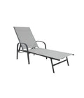 Lettino Prendisole Hawaii Grigio Textilene Metallo Pieghevole