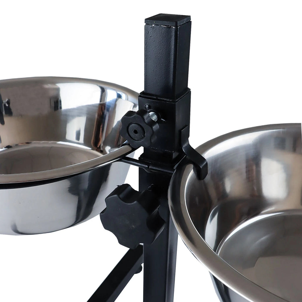 Zoov Ciotola Doppia Acciaio Inox con Supporto Regolabile 2x2500ml