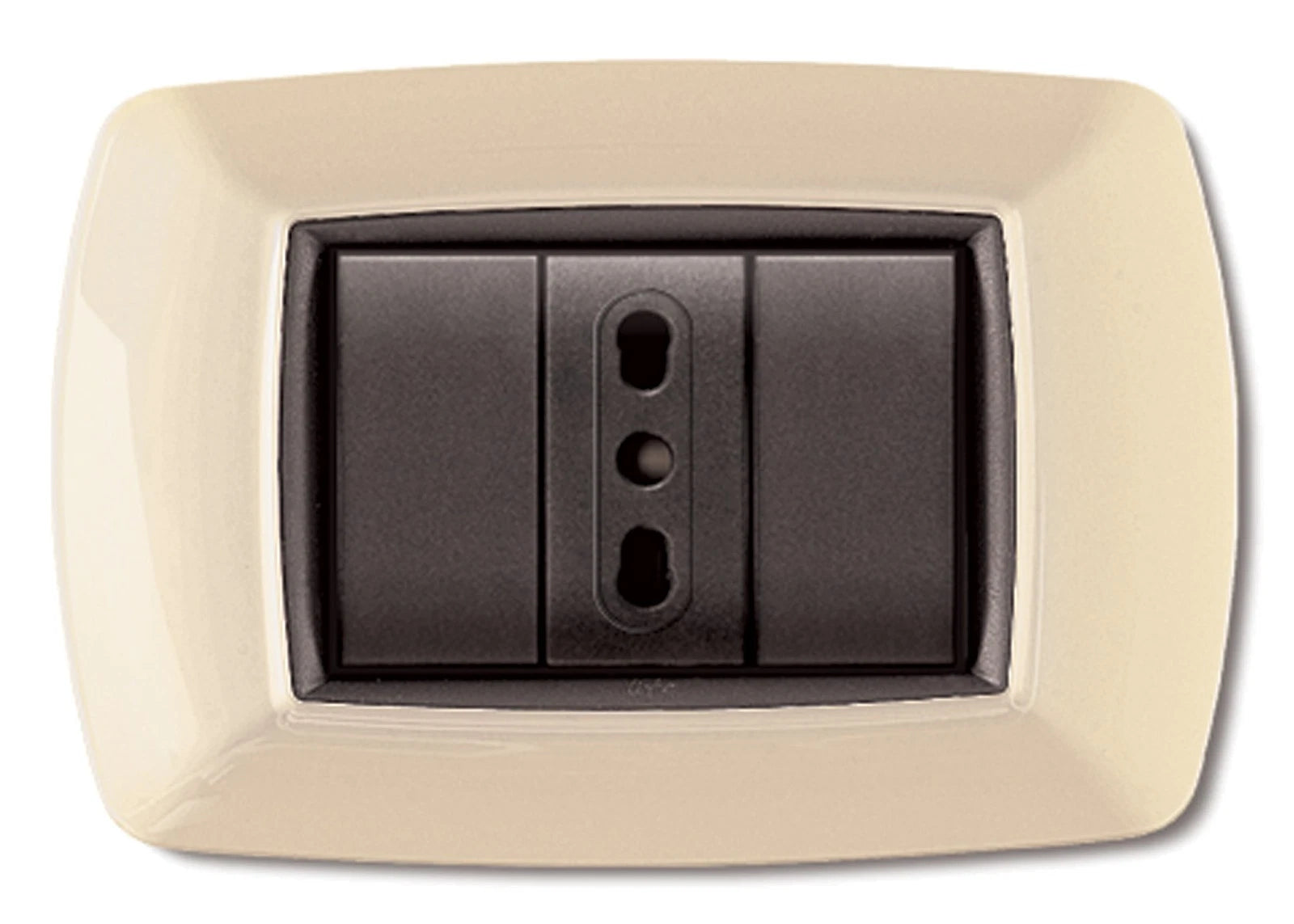 Placca Life Living Plast Avorio 3 Posti