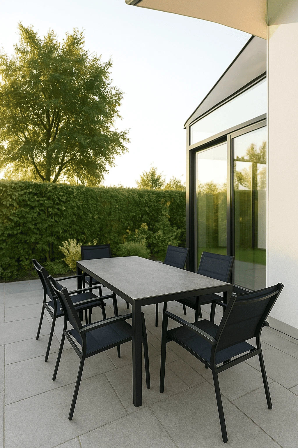 Set Cassis Tavolo Allungabile e 6 Sedie da Giardino