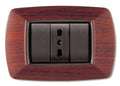 Placca Life Living Plast Legno Scuro 3 Posti
