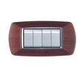 Placca Life Living Plast Legno Scuro 4 Posti