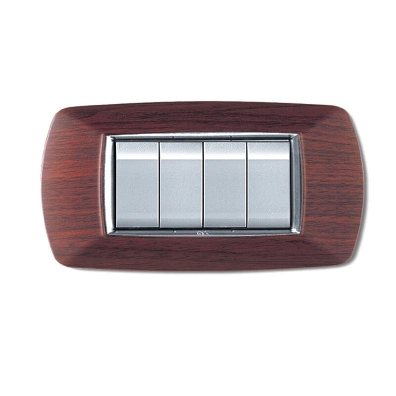 Placca Life Living Plast Legno Scuro 4 Posti