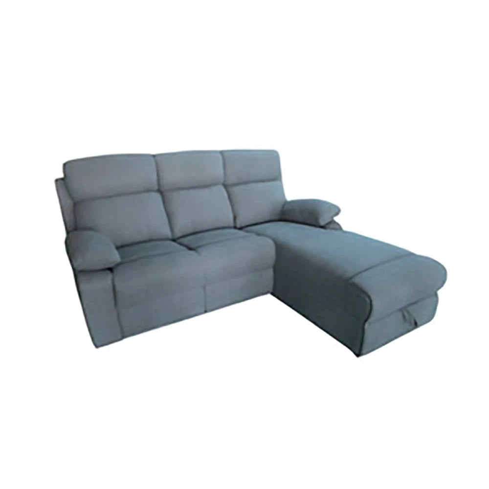 DIVANO ANGOLARE 3 POSTI RECLINER PENISOLA DX GRIGIO