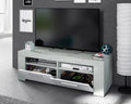 Mobile TV Ambit 120x42x40 cm Bianco Cemento – Stile Industrial, Kit da Montare