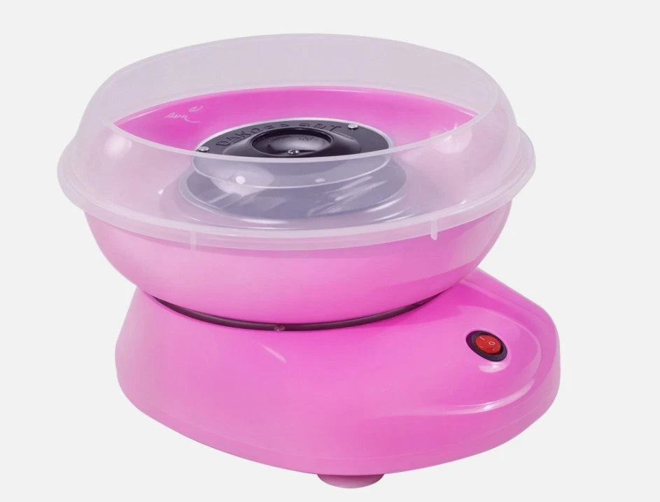 Macchina per Zucchero Filato 450W in Acciaio e Alluminio Rosa