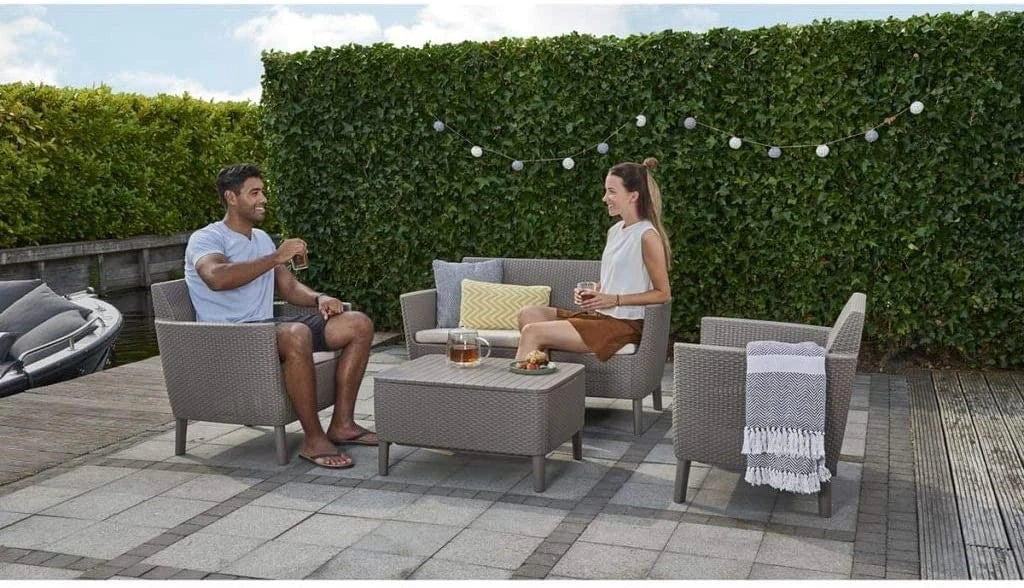 Salotto Salemo 4 Pezzi con Cuscini – Colore Cappuccino