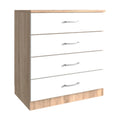Kit Cassettone 4 Cassetti 70x40xH72 cm Rovere Bianco