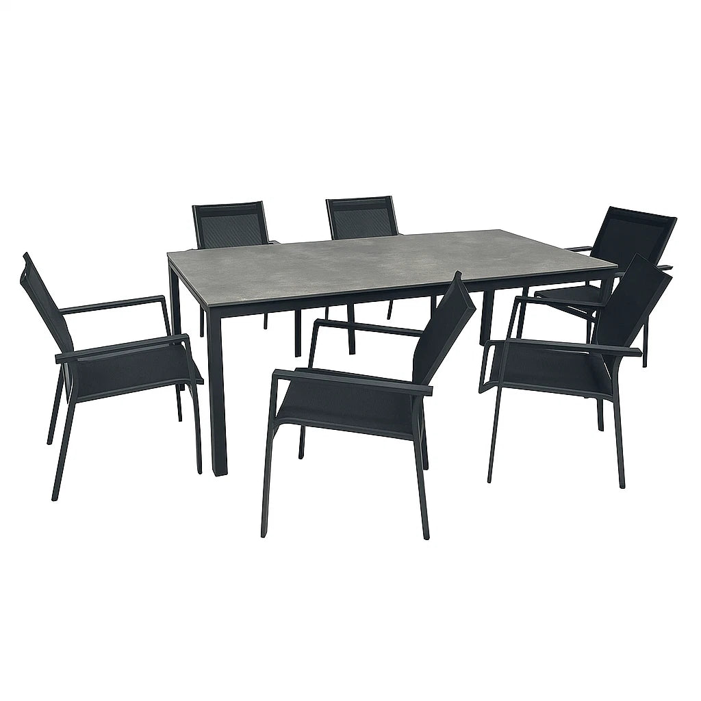 Set Cassis Tavolo Allungabile e 6 Sedie da Giardino