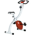 Cyclette Magnetica Pieghevole 8 Livelli Acciaio Rosso