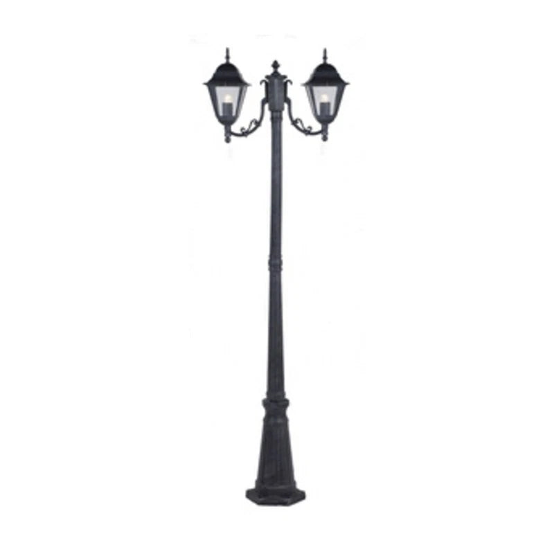 Lampione New York H 200 cm 2 Luci Grigio