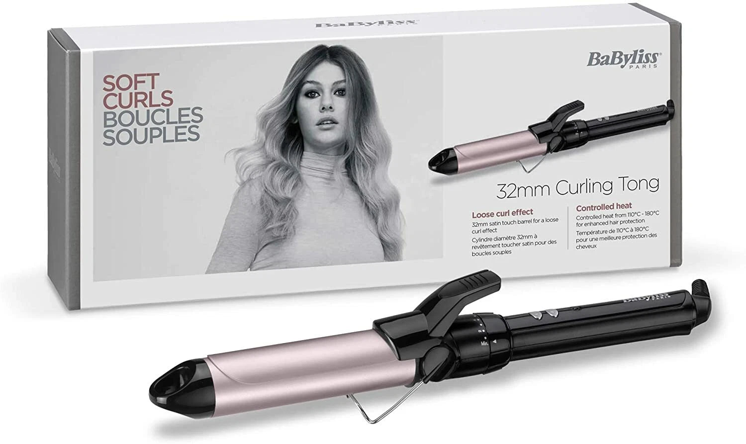 BaByliss C332E Arricciacapelli 32mm Soft Curls Black
