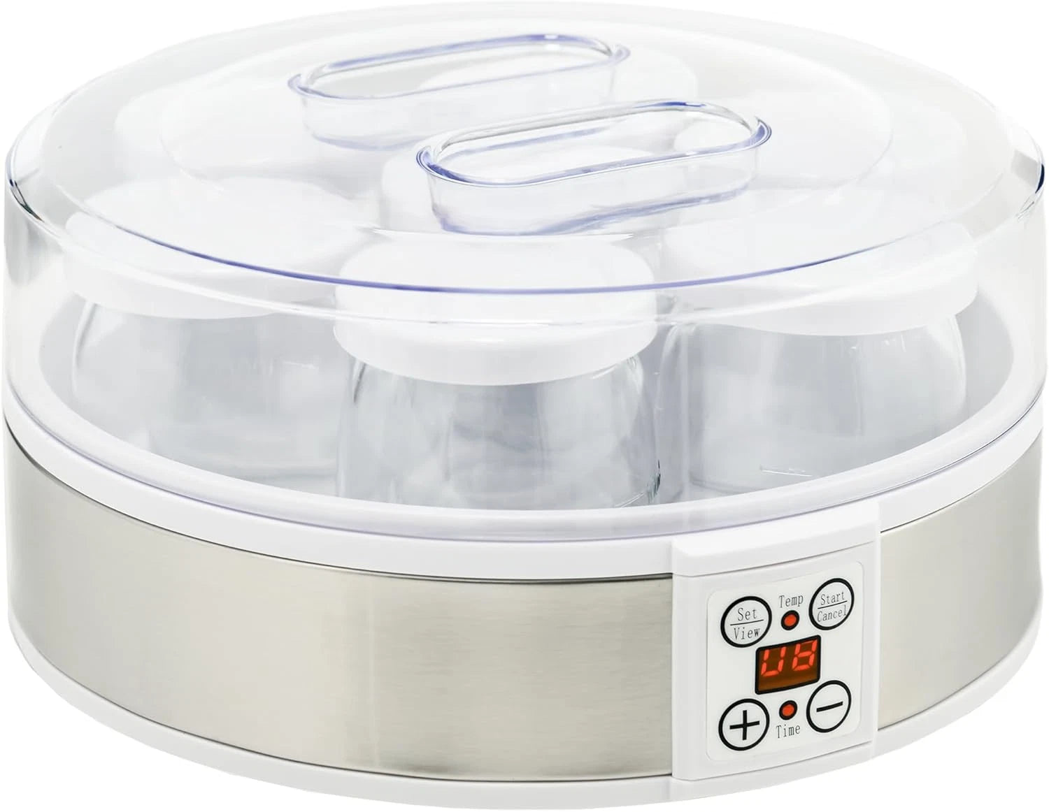 Yogurtiera 20W da 1.5L con 7 Vasetti e Display a Pulsanti