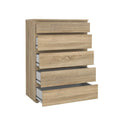 Kit Cassettiera 5 Cassetti Nova 77x40x107 cm Quercia