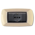 Placca Life Living Plast Avorio 4 Posti