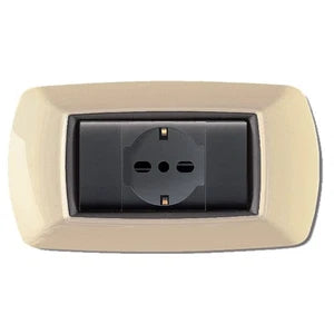 Placca Life Living Plast Avorio 4 Posti